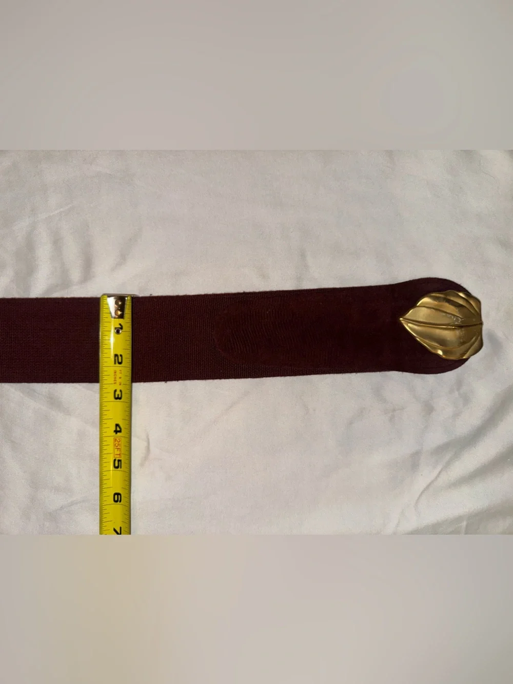 Vintage Axcess by Liz Claiborne Rich Brown 90’s Gold Leaf Statement Belt
